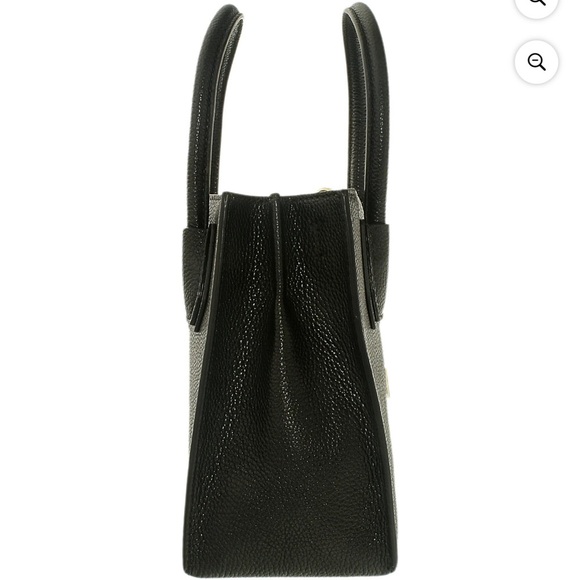 Michael Kors Mercer Medium Pebbled Leather Crossbody Bag- Black Gold Accents - Picture 2 of 12